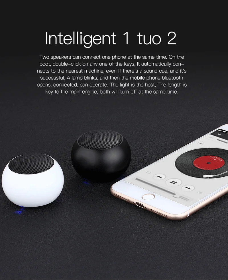 Мини Bluetooth динамик маленький стальной сабвуфер с функцией TWS док-станции для компьютера мобильных телефонов