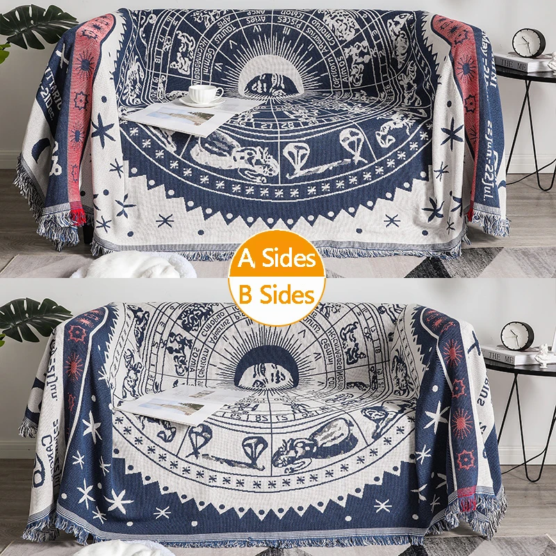 Подвесной гобелен для дивана клетчатый плед вязаный крючком мягкие одеяла