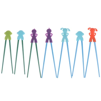 

1 Pair Cute Learning Training Chopstick Kid Children Chinese Chopstick Multi Colors