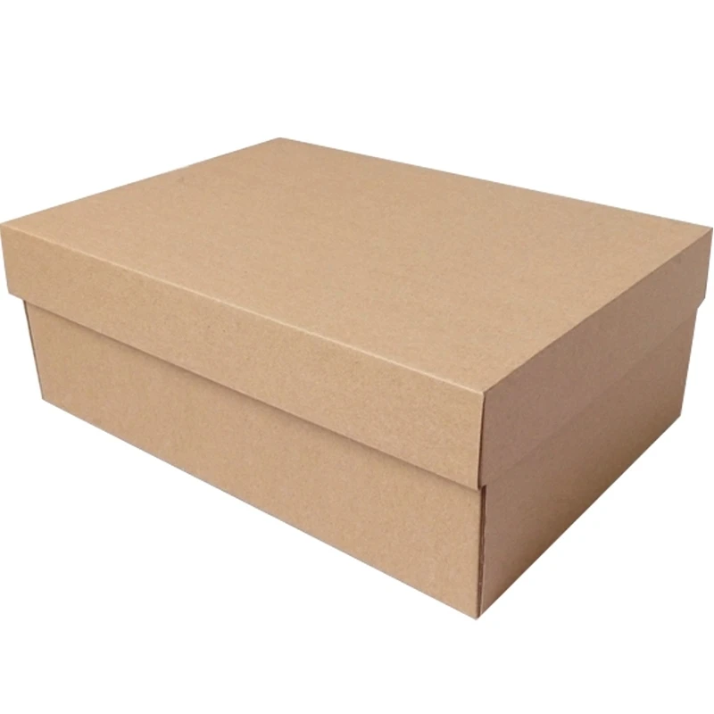 10 шт Заказные Дешевые складные крафт-бумажные упаковочные коробки для обуви для продажи