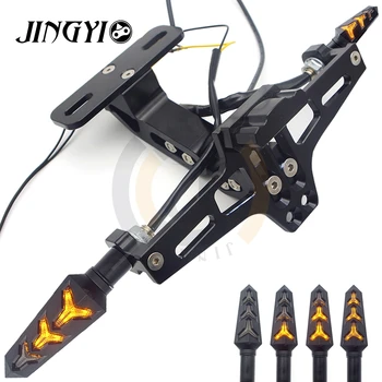 

Motorcycle Rear License Plate Mount Holder and Turn Signal Light For YAMAHA xvs 1100 r1 2008 virago 535 fz8 xmax yz 125 vino