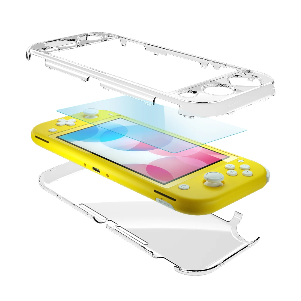 

OIVO Crystal Transparent Case Shell for Switch Lite Hard PC Protecive Cover Case Tempered Cover for Nintend Switch Lite