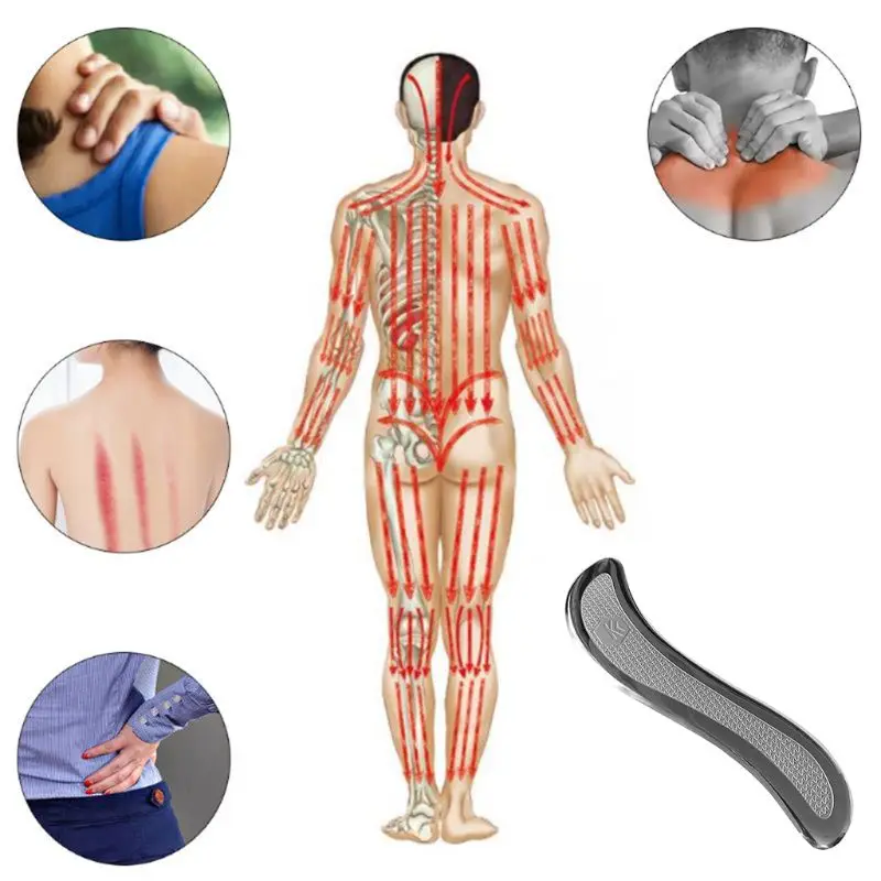 Нержавеющая сталь Gua Sha соскабливающий массаж отличный мягкий инструмент для сбора тканей