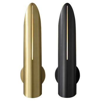 

Simplicity Gold Black Wall Lamp Postmodern Personality Designer Bedroom Aisle Stairs G9 Wall Lights Nordic Hotel Decor Luminaire