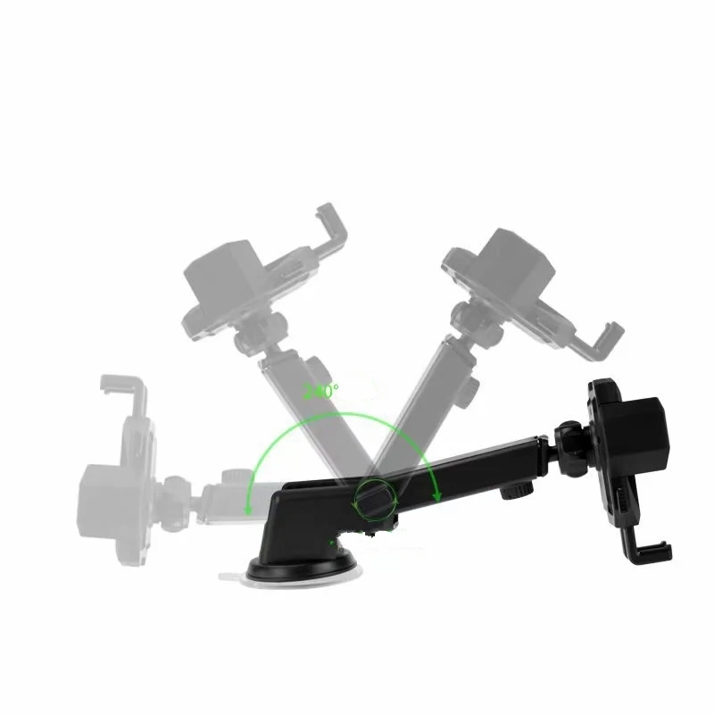 360° Universal Car Suction Phone Holder Mount ABS Stand Telescopic Folding Windshield Dashboard Bracket For Mobile Cell Phone