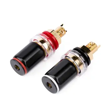 

4pcsTerminal Binding Post 4MM Copper Banana Plug Socket HI-END Binding Amplifier 649E