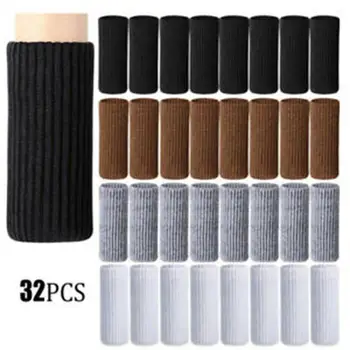 

32PCS Knitted Chair Leg Socks Furniture Table Feet Leg Floor Protectors Covers