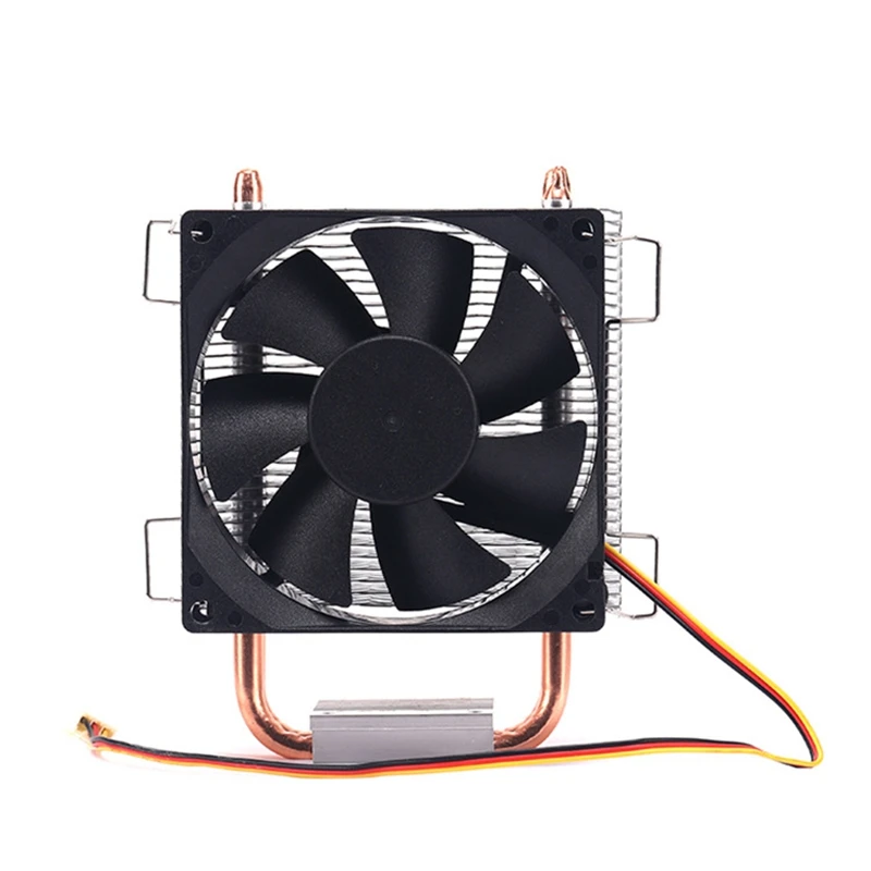 

8Cm 2 Heat Pipe 3 Pin Single Fan Without Light Cpu Fan Cpu Heatsink For Intel 775/1150/1155/1156/1366 For Adm All
