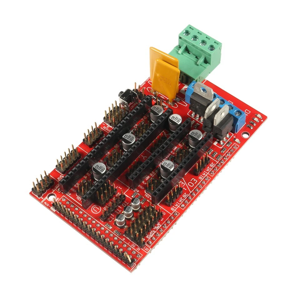 Ramps 1.4 Control Board Expansion Panel Part Motherboard 3D Printers Parts Shield Red for Arduino enc28j60 ethernet shield v2 0 lan network ch340 nano v3 0 expansion board module for leonardo duemilanove for arduino r3
