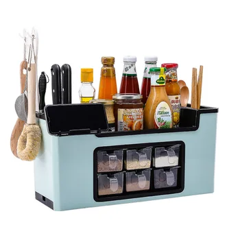 

Kitchen Tools Supplies Set Multifunction Seasoning Box Rack Kitchen Storage Rack Condiment Bottles Storage Holders