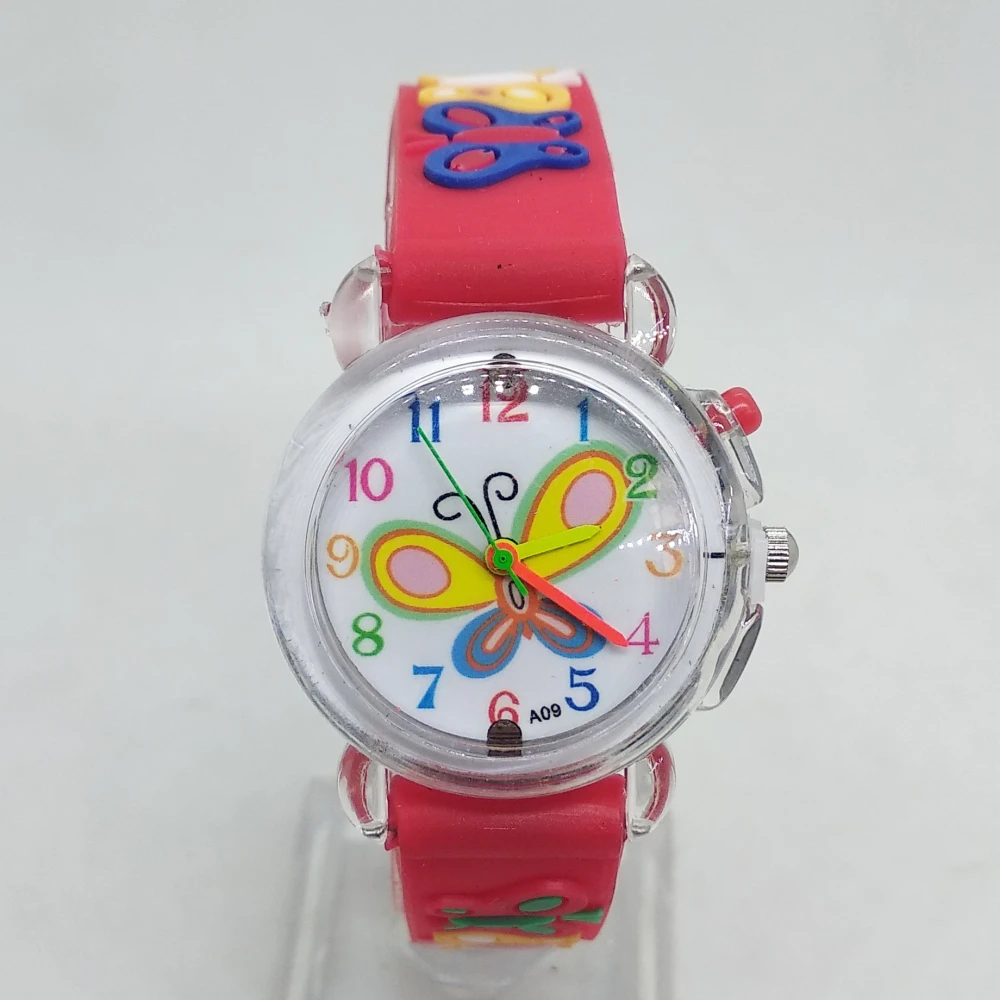 Colorful Flash Light Large Butterfly Dial Kids Watches Electronic Children Watch Girls Birthday Party Gift Boys Clock Wristwatch