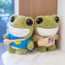

1pc 29cm cute plush animals stuffed soft frog toy wear sweater kids toys birthday Christmas gift for girls boys squid game