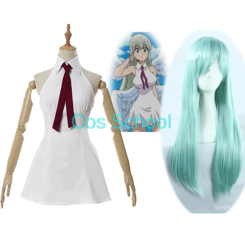 Cos School Elizabeth Liones парики The Seven Deadly Sins мультяшный костюм для женщин платья Аниме