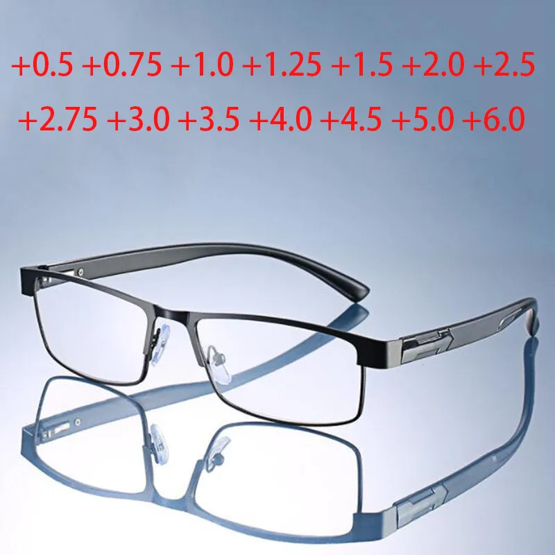 

Metal Frame Men Reading Glasses Vintage Business Hyperopia Eyewear Male Reading EyeGlasses +1.25 1.75 2.75 3.75 5.0 6.0