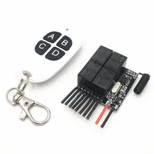 

Taidacent 4 Way Electrical Switch 3.7V 5V 7.4V 24V DC Remote Controlled Switch Wireless 12v Switch 433.92MHz 315MHz
