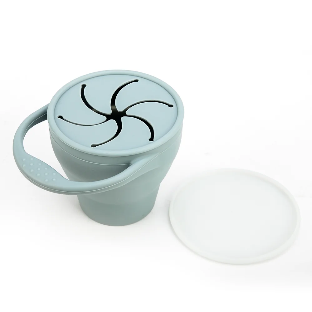 1 Ensemble Tasse D Alimentation En Silicone Pour Bebe Stockage De Collations Tasse De Boisson Portable Tasse De Paille Tasse De Stockage Des Aliments Couvercle Universel Tasse De Paille Douce Sans Bpa