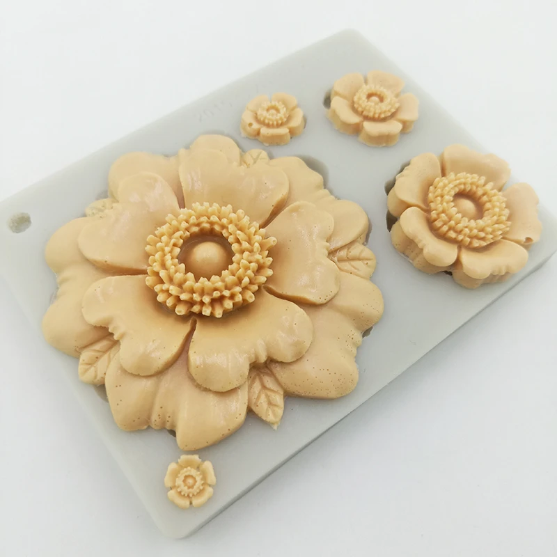 Minsunbak Новая трехмерная Роза Форма для выпечки формы DIY формы для шоколада и выпечки пищевой силикон