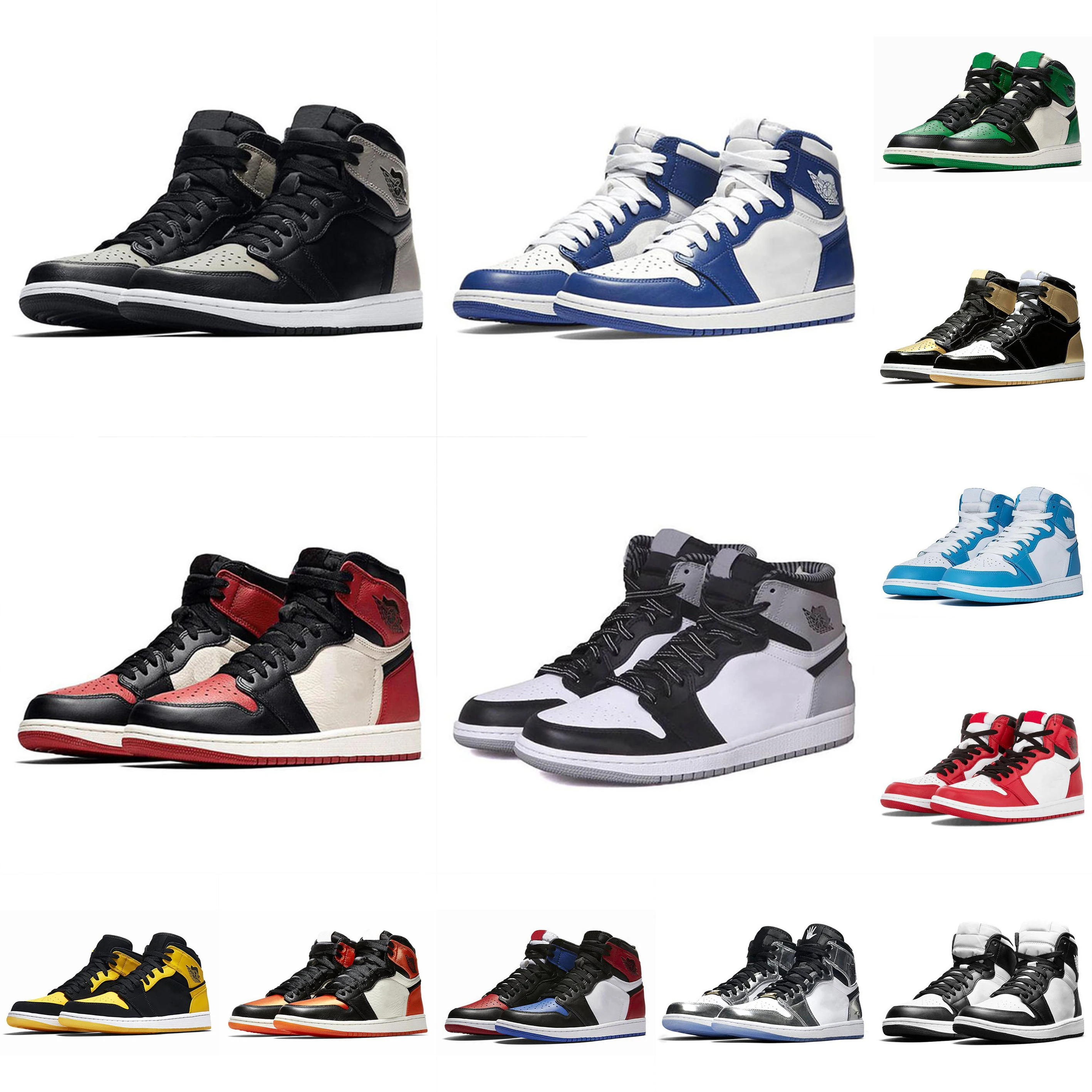 

Best 1 Quality OG Game Royal Banned Shadow Bred Womens Toe Clay Green Trainers 1S Sneakers Mens Basketball Shoes Size Eur 36-47