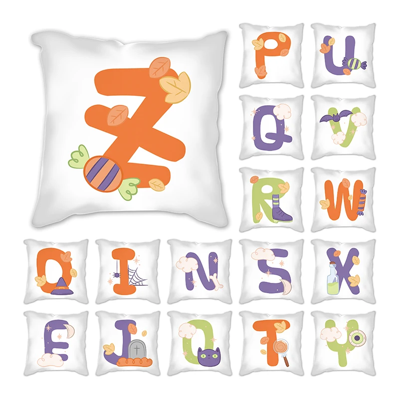 

Nordic Cushion Abstract Minimalism Black White Simple Decorative Cushion Covers Sofa Throw Pillow 45cm Coffee Cute letters Print