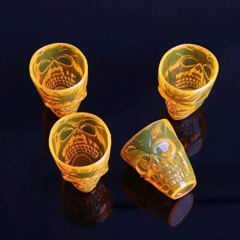 4pcs Halloween Cup Taro Cup Creative 3d Bones Environmentally Friendly Household Products Skull Pattern Wine Cup Drinkware