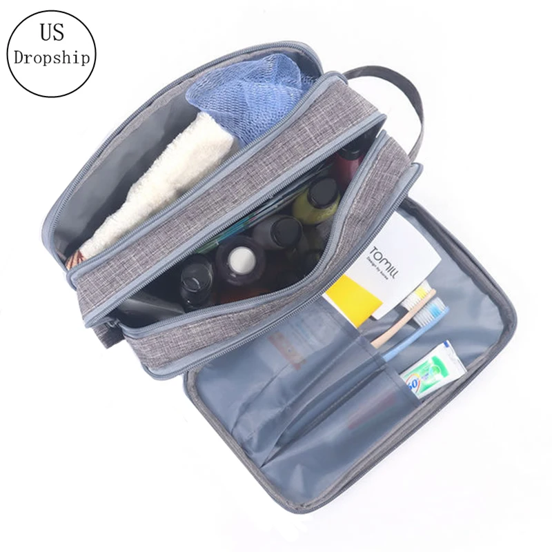 

2019 New Ins Travel Cosmetic Bag Women Portable Simple Storage Box Large Capacity Makeup Bag Female Toiletries Wash Bag