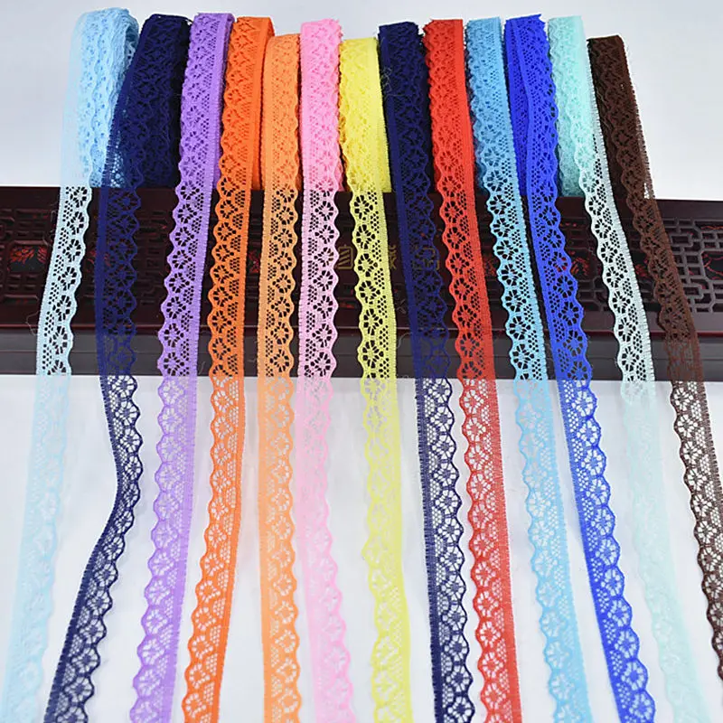 10yards 14MM Lace Ribbon African Lace Fabric DIY French Fabric Wedding Decoration women's Wear floral Accessories lace ribbon
