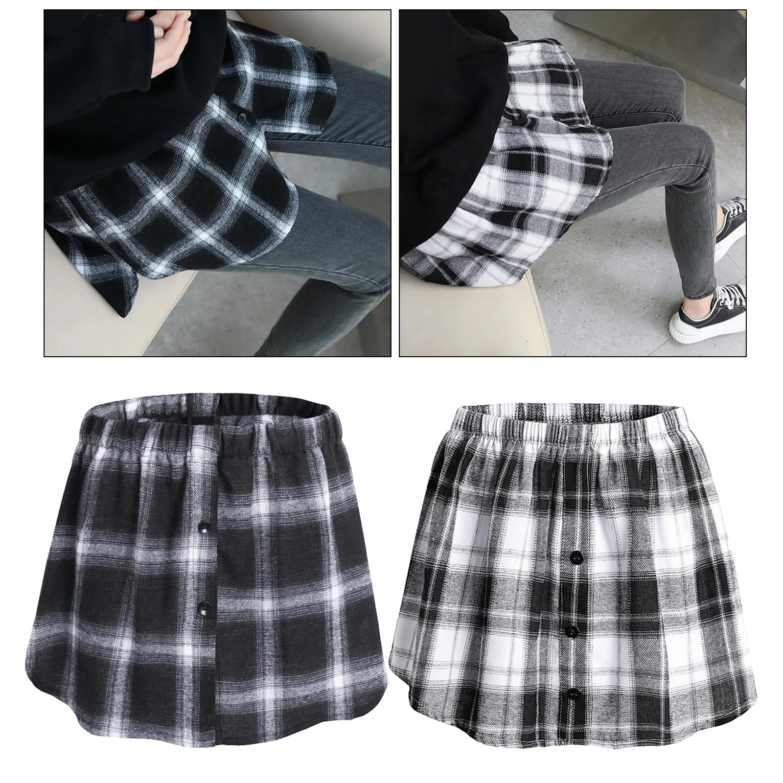 Detachable T-shirt Shirt Fake Top Hem, Adjustable False Layering, Decorative Underskirt Blouse Extension Lower Hem Accessories