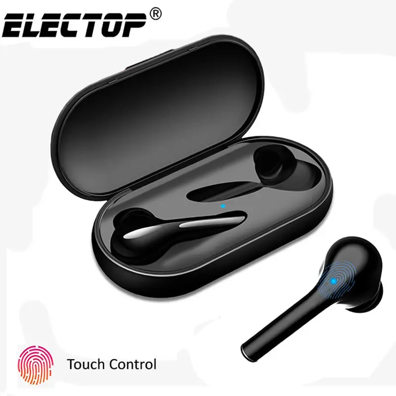 TWS Bluetooth Wireless Earphone V5 0 Touch Control Earbuds Waterproof 6D Stereo Headset With Mic Charging Box for iPhone Xiaomi