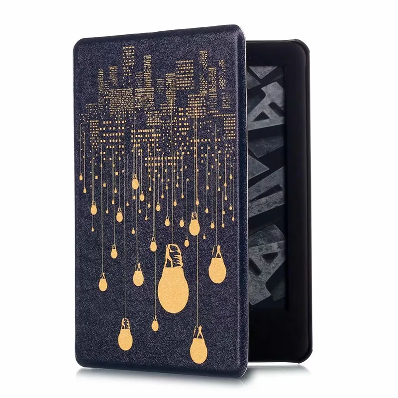 Ультратонкий жесткий кожаный чехол с рисунком для Amazon Kindle 10-го поколения J9G29R 6 дюймов для чтения электронных книг