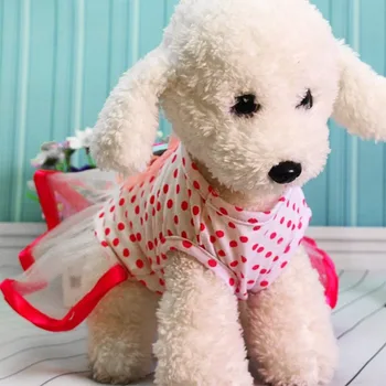 

PUOUPUOU Summer Lovely Pet Dog Clothes Sweet Skirt for Dogs Coat Cotton Dogs Clothing Cartoon Ropa Para Perro Outfits XS-XXL
