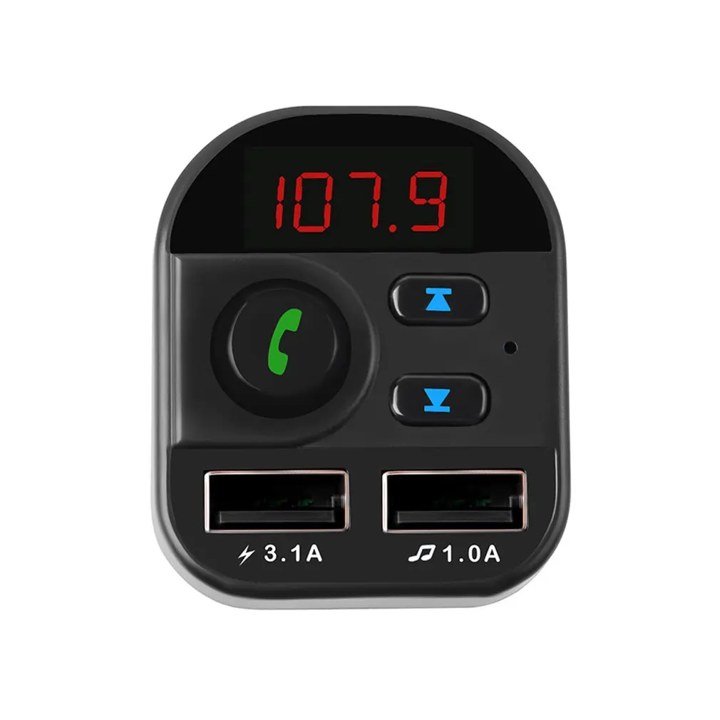Автомобильный Bluetooth, Версия 5,0, fm-передатчик, музыкальный плеер без потерь, MP3, беспроводной телефон без рук, двойной usb зарядный адаптер питания