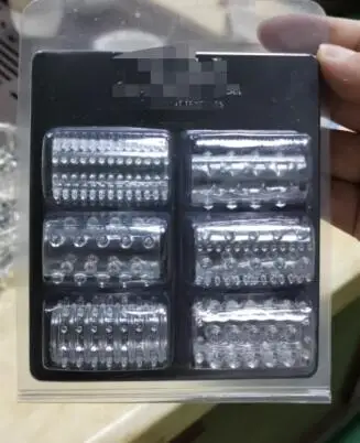 Caterpillar упакованы Комбинации с украшением в виде кристаллов задержки кольцо презерватив с украшением в виде кристаллов комплекты для взрослых Секс продукт