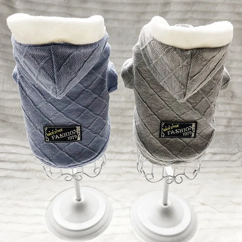 

Autumn Winter Pet Clothes Warm Thickening Fleece Coat Dog Hoodies Chihuahua French Bulldog Pug Clothing