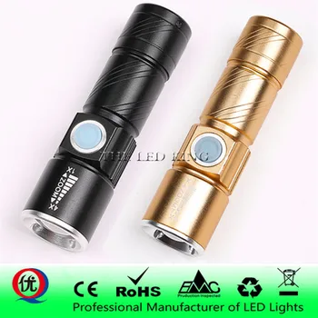 

USB Rechargeable Built-in battery Flashlight Waterproof Bike Lamp 360 U-type Bicycle Universal Flashlight Clip Bracket