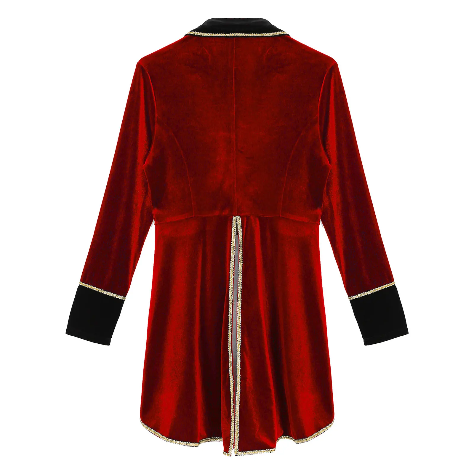 Inlzdz Womens Adult Circus Ringmaster Costume Long Sleeve Jacket Coat Christmas Halloween Carnival Cosplay Festival Rave Outfit -Zentai shop online