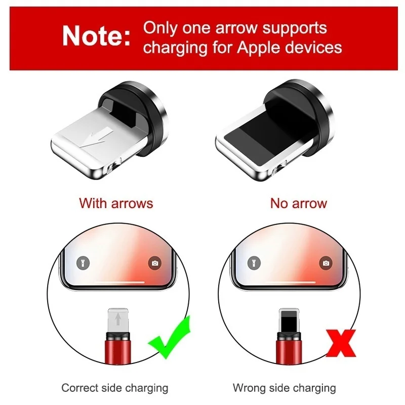 Цветной светодиодный магнитный кабель Micro USB типа C для быстрой зарядки и передачи данных для мобильных телефонов Iphone, samsung, Xiaomi, Android