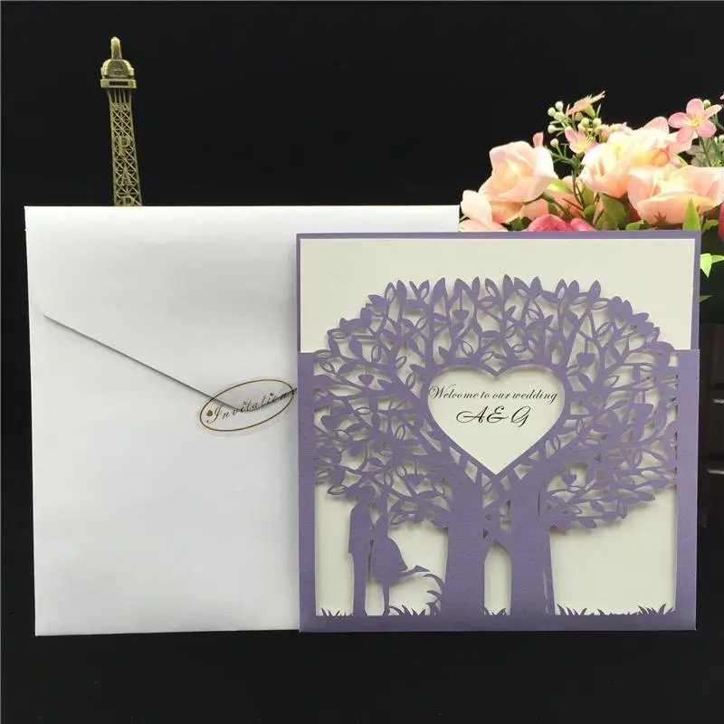  Love Tree Wedding Invitation Metal Cutting Dies New 2019 Craft Die Cut Stencil for Card Making Scra - 4.00011E+12