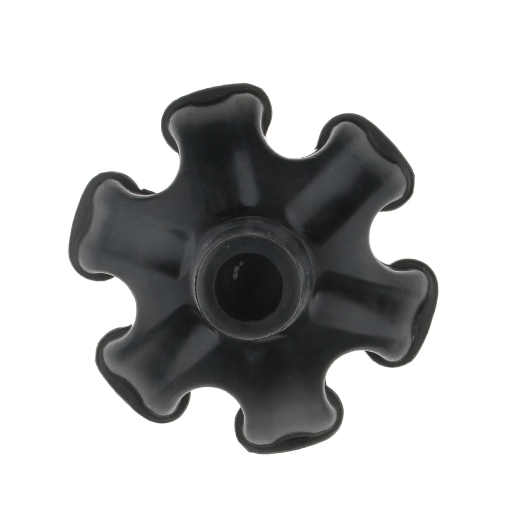 2Pcs Tripod Quad Hexagonal Rubber Replacement Tip Tools End Cap for Cane Walking Stick Crutches 3/4 Inch 19mm -Black, Hexagonal