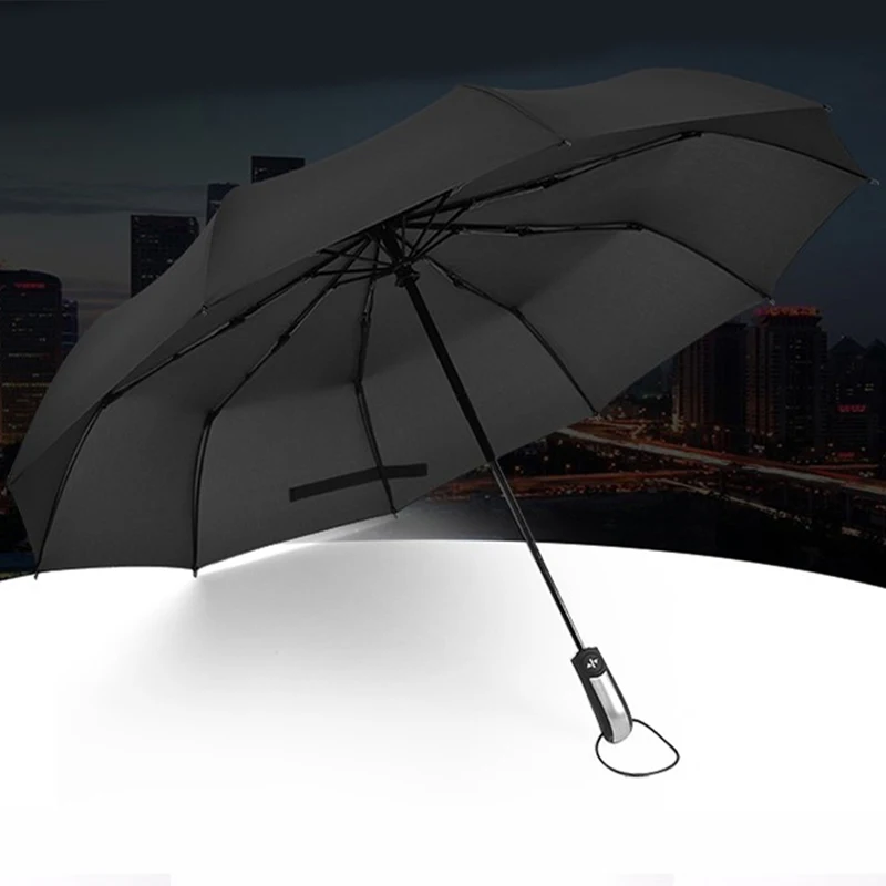 Ветронепроницаемый складной автоматический зонт от дождя для женщин, роскошные большие ветрозащитные зонты с рамой, ветрозащитный зонтик