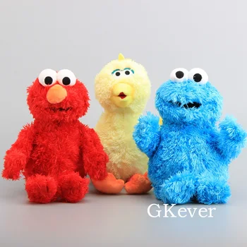 

30-34cm Sesame Street Elmo Monster Big Bird Plush Toys Doll Peluche Big Size Japan Cartoon Anime Stuffed Toys Women Kids Gift