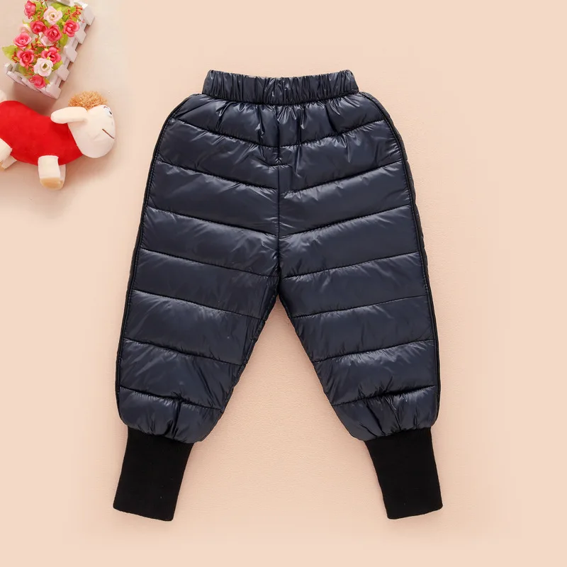 Зимние штаны для маленьких девочек Теплые хлопковые брюки для мальчиков детские штаны для девочек в рубчик одежда для детей от 1 до 5 лет - Цвет: blue