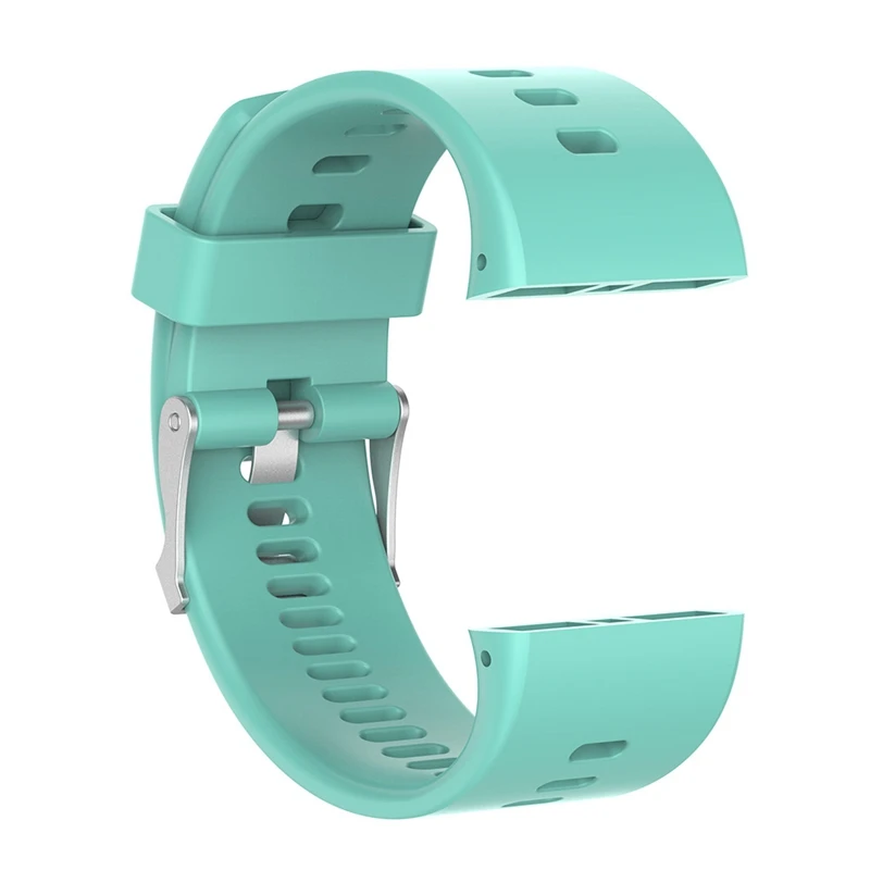 Многоцветные часы ремешок с пряжкой Регулируемые мягкие силиконовые наручные часы полосы с инструментом для Polar V800 спортивные часы GPS - Цвет: Teal Green