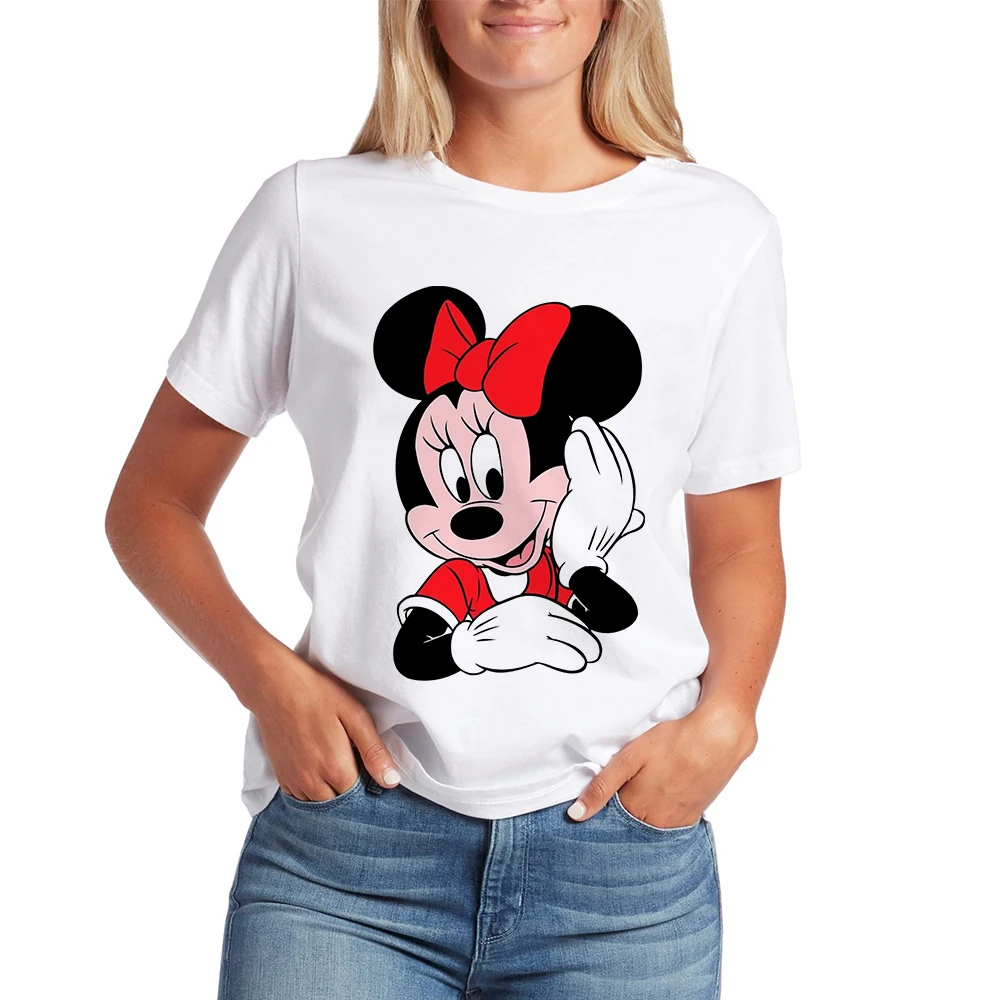 Women Kawaii Fashion Ropa Mujer Hipster Casual Harajuku T-shirt Cheap Mickey Print T Shirts Vogue Tshirt Graphic Minnie Tshirt