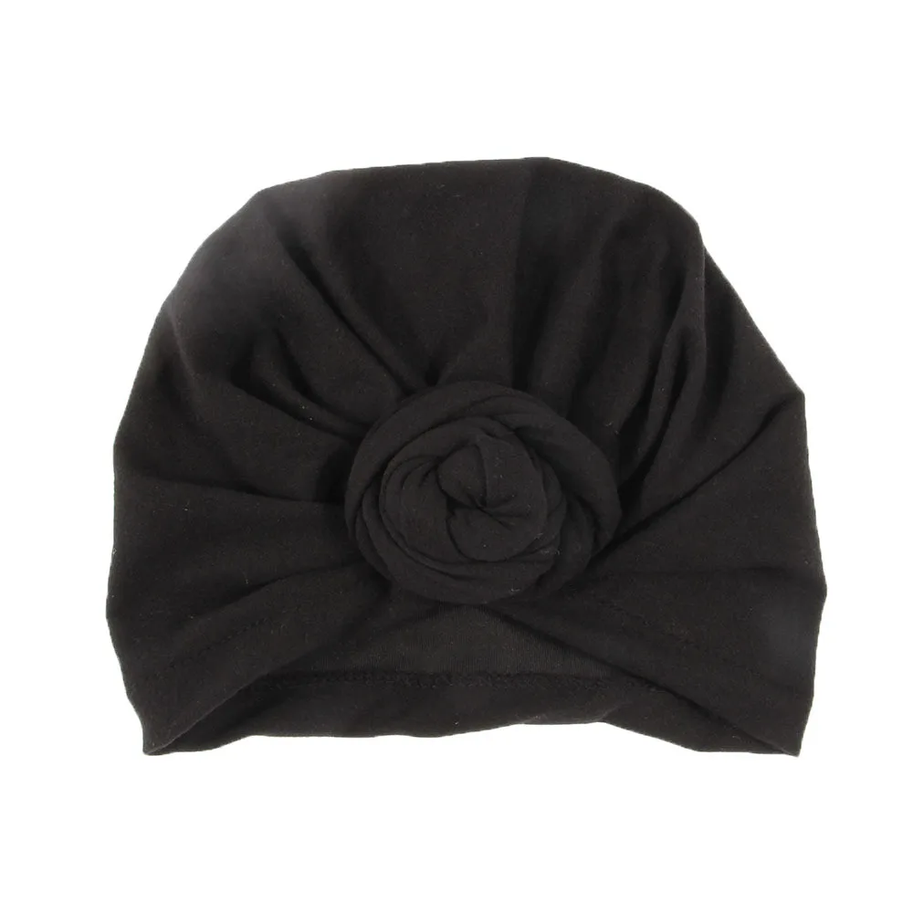 10knot baby black Nishine детская шапочка-тюрбан с бантом Детские шапки Хлопок Смесь шапка для новорожденного Топ узел шапки Дети реквизит для фотосессии подарок для ребенка - Цвет: 10knot baby black