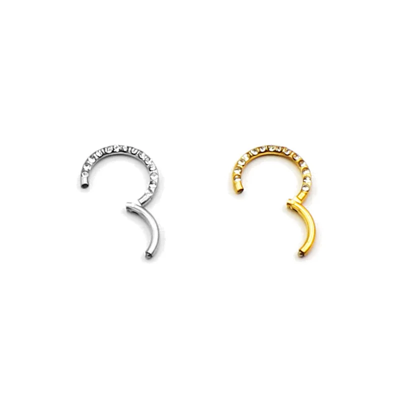 

Stainless Steel Crystal Segment Nose Septum Ring Segment Ear Piercing Stud Ear Targus Jewelry