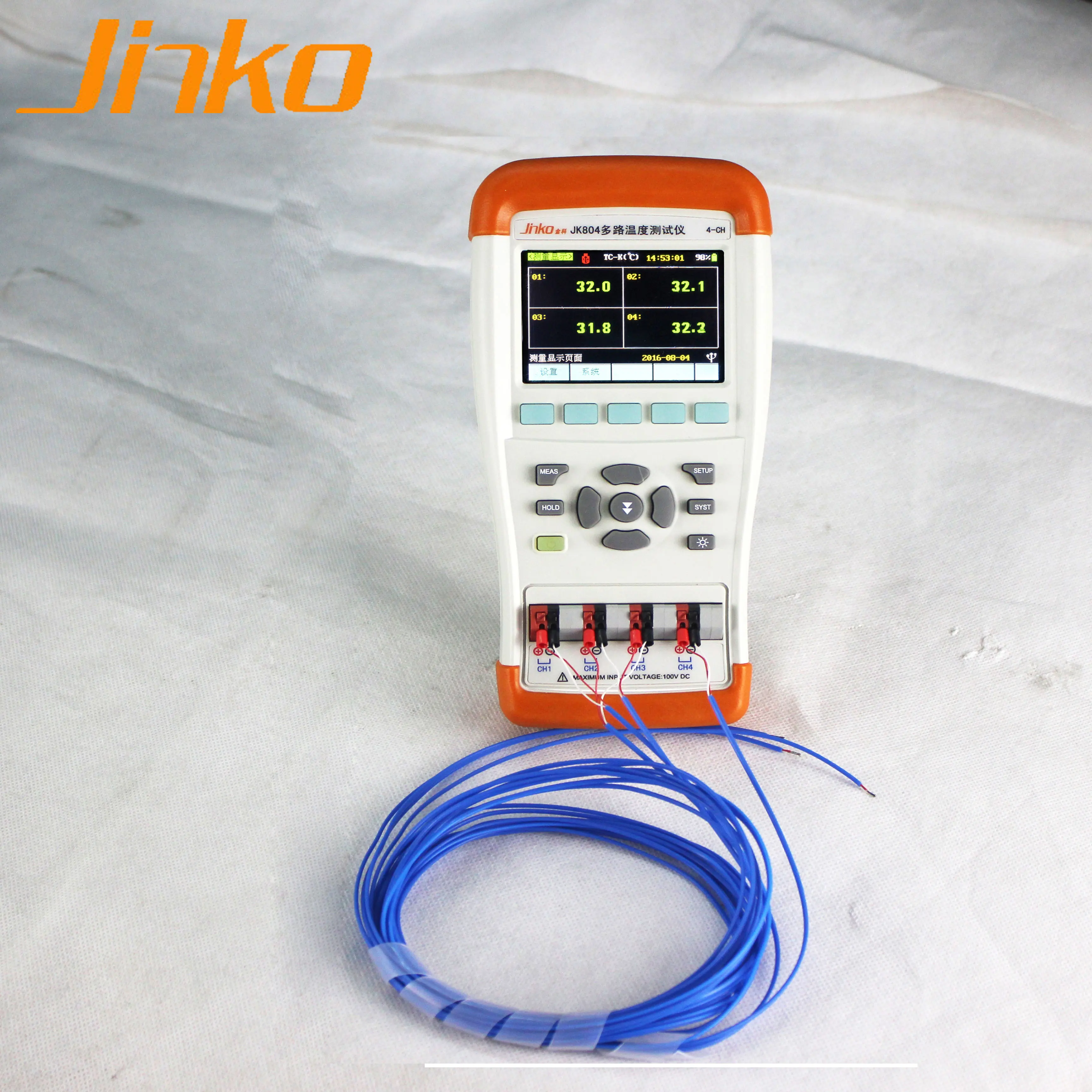 US $304.20 JK804 Digital Data Logger MultiChannel Handheld Temperature Meter 4 Channels 01C Resolution