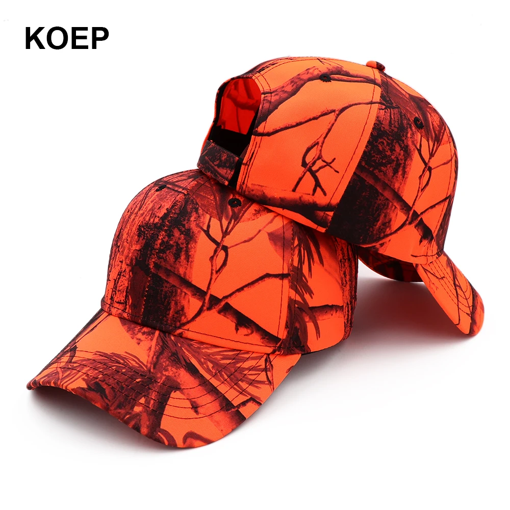 KOEP 2020 New Outdoor Fishing Caps Jungle Baseball Cap Hunting Hat Cotton Camouflage Dad Snapback Hats Pine Cypress Camouflage men's baseball caps Baseball Caps