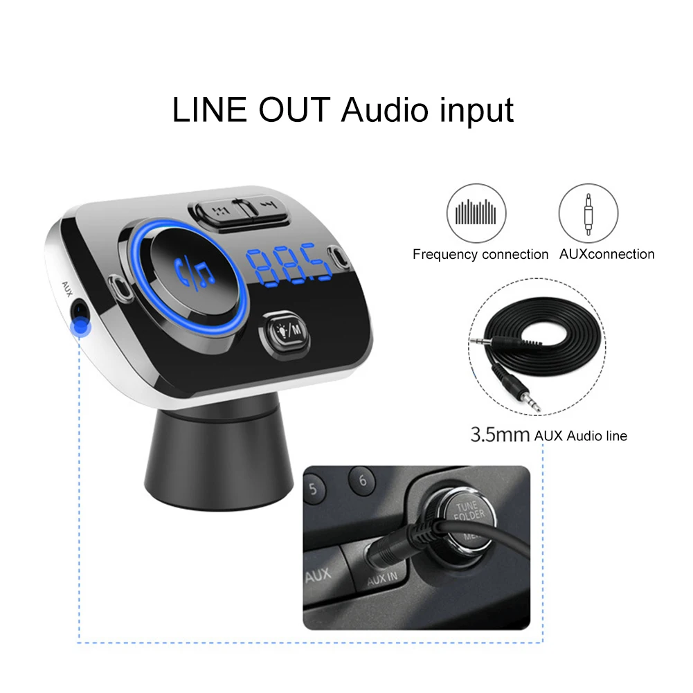 BC49 QC 3,0 Handsfree fm-передатчик Bluetooth автомобильный аудио приемник MP3-плеер автомобильные электрические аксессуары для интерьера