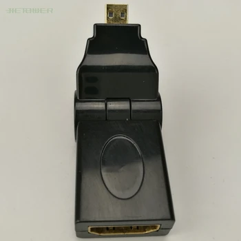 

Micro HDMI Type D TO HDMI FEMALE 180d Rotating Swivel Right Angled Adapter HDMI 200pcs/lot