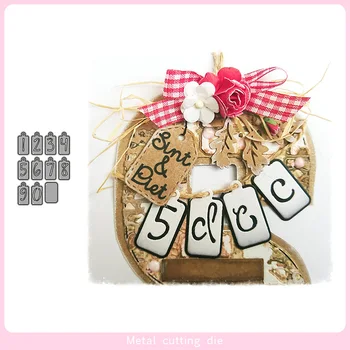 

10pcs mini Number Labels Metal Cutting Dies for DIY Scrapbooking Photo Album Decorative Embossing Paper Card Crafts Die Cut 2019